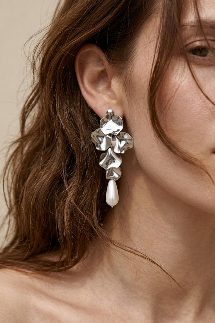 Molten Bloom Drop Earrings
