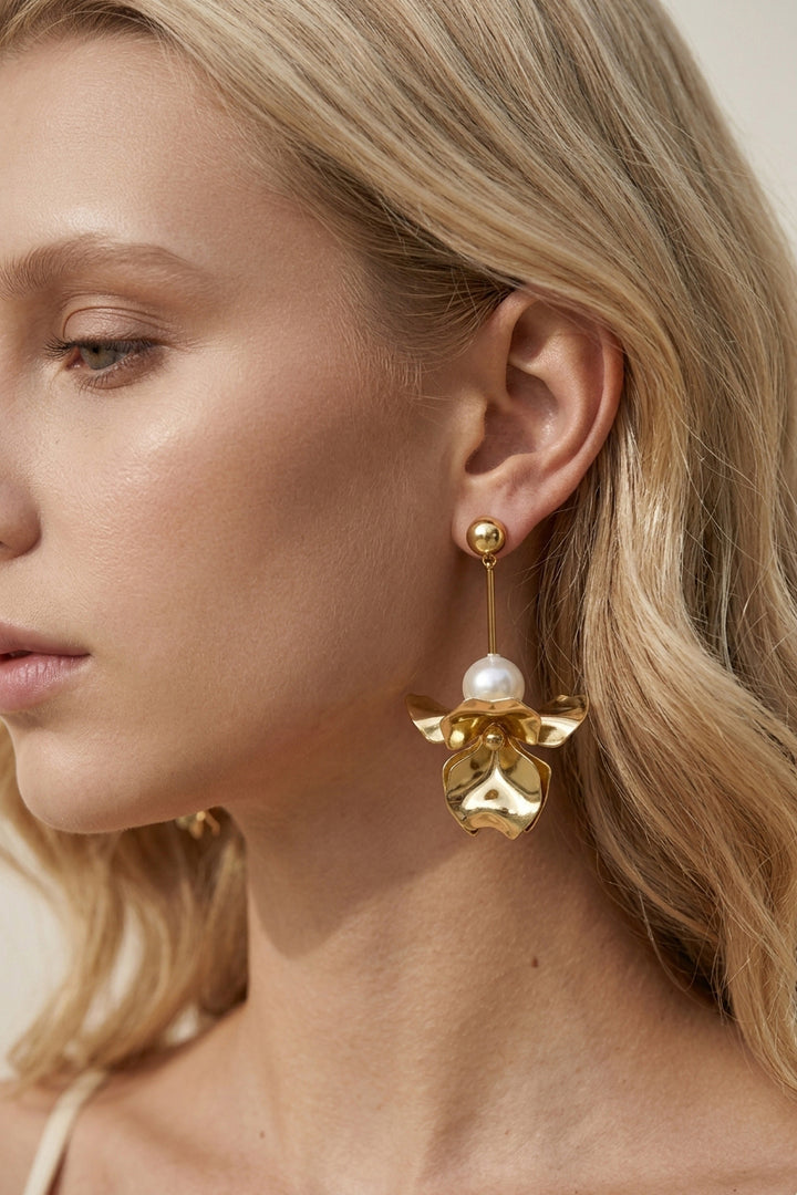 Moonflower Stem Earrings