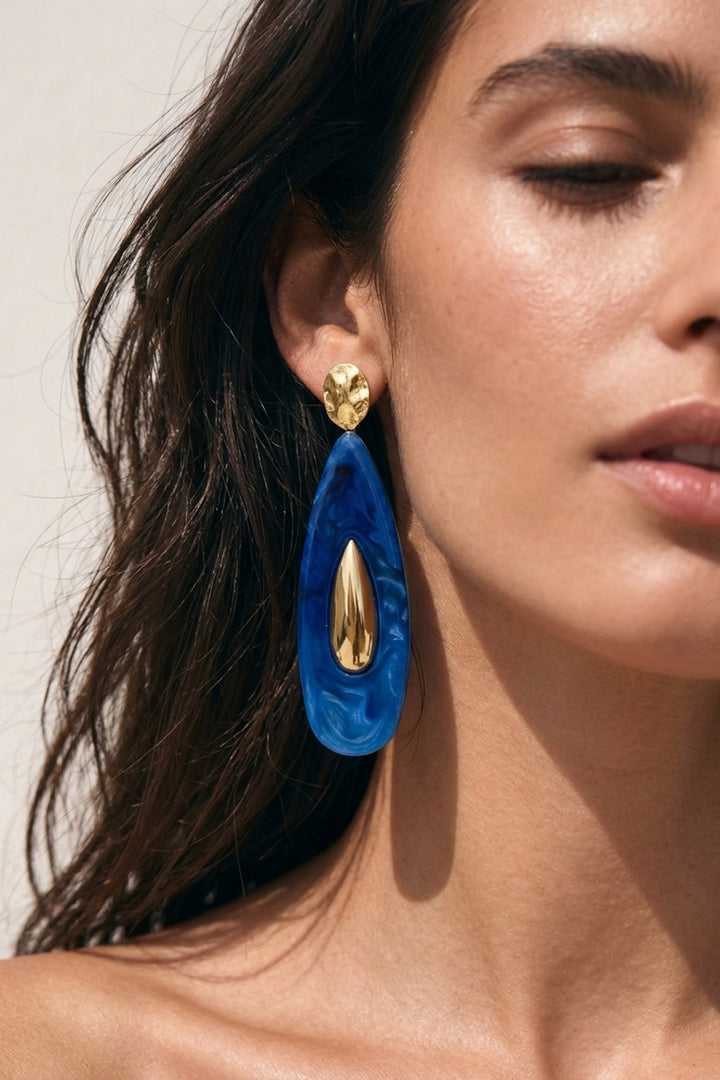 Azure Current Teardrop Earrings