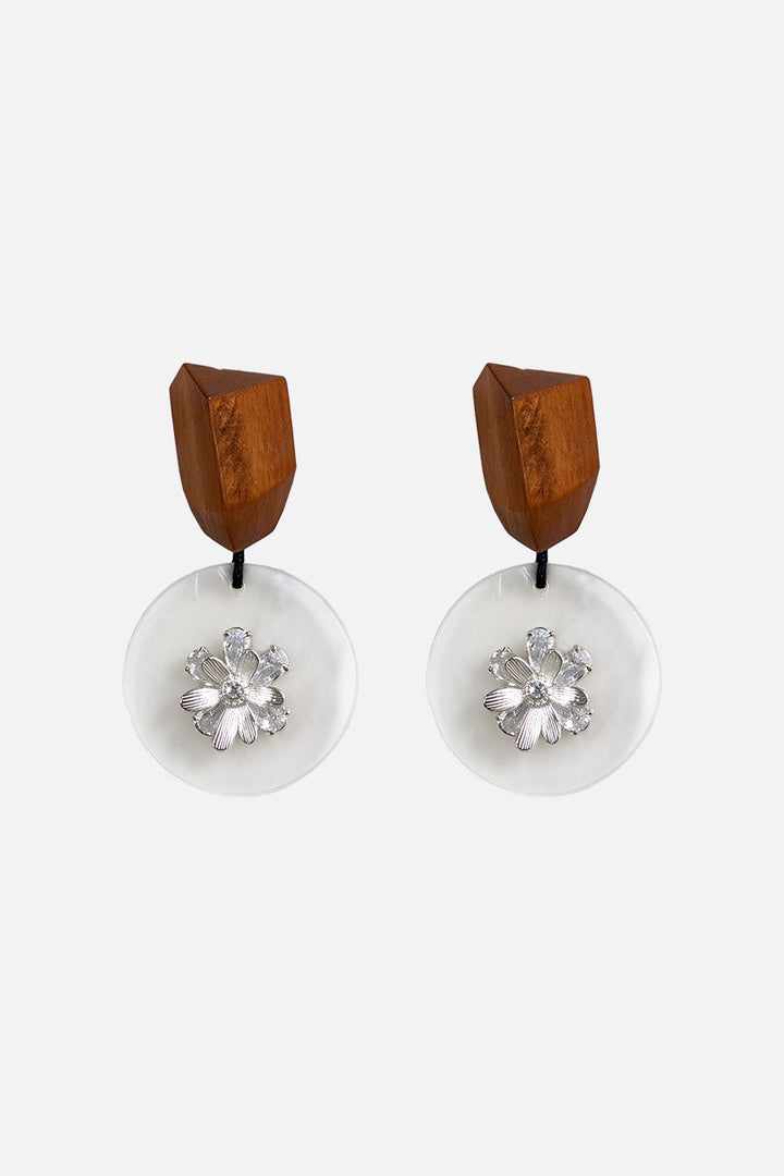 Botanical Circle Drop Earrings